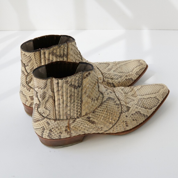 80s - SUSAN BENNIS - WARREN EDWARDS - Boots - Men\'s - 9.5 - Python main image 7